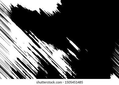 Grunge black texture on white background (Vector). Use for decoration, aging or old layer