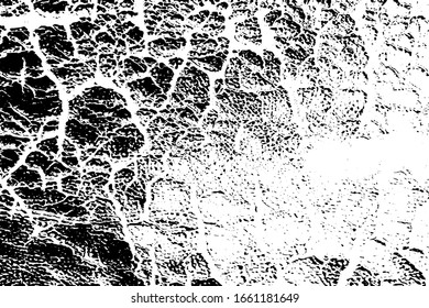 Grunge black texture on white background (Vector). Use for decoration, aging or old layer