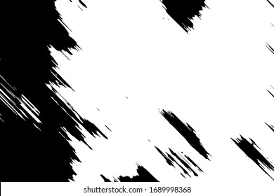 Grunge black texture on white background (Vector). Use for decoration, aging or old layer