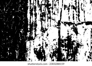Grunge black texture on white background (Vector). Use for decoration, aging or old layer