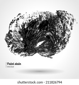 Grunge black texture. Vector illustration. Watercolor abstract background.