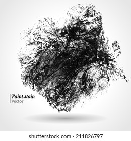 Grunge black texture. Vector illustration. Watercolor abstract background