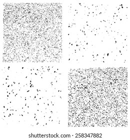 Grunge black textures background set 