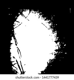 Grunge black textures on white background. Template for a banner, poster, notebook, invitation, retro and urban designs with modern hand drawn ink grunge textures. Vector illustration