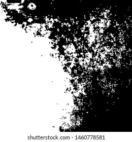 Grunge black textures on white background. Template for a banner, poster, notebook, invitation, retro and urban designs with modern hand drawn ink grunge textures. Vector illustration