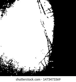 Grunge black textures on white background. Template for a banner, poster, notebook, invitation, retro and urban designs with modern hand drawn ink grunge textures. Vector illustration