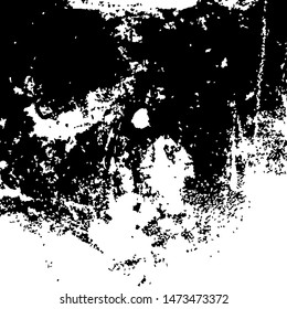 Grunge black textures on white background. Template for a banner, poster, notebook, invitation, retro and urban designs with modern hand drawn ink grunge textures. Vector illustration