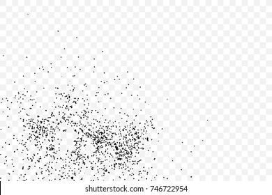 Grunge Black And Transparent Dirty Texture Template. Messy Dust Overlay Distress Background. Abstract Dotted Effect Of Noise, Grain, Sand, Old Scratch Stock Visual. Vector.