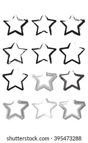 Grunge black vector stars 