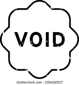 Grunge black void word rubber seal stamp on white background