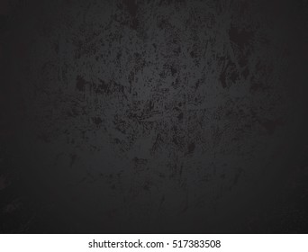 Grunge black wall background. Vector illustration.