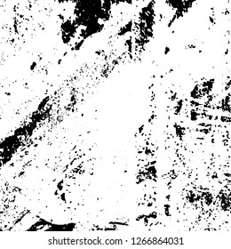 Grunge black and white abstract background. Vintage old surface in scratches, chips, cracks. Pattern for printing dirt, stains, scuffs. Texture monochrome dark