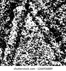 Grunge black and white abstract background. Vintage old surface in scratches, chips, cracks. Pattern for printing dirt, stains, scuffs. Texture monochrome dark