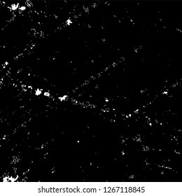Grunge black and white abstract background. Vintage old surface in scratches, chips, cracks. Pattern for printing dirt, stains, scuffs. Texture monochrome dark