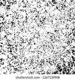 Grunge black and white abstract background. Vintage old surface in scratches, chips, cracks. Pattern for printing dirt, stains, scuffs. Texture monochrome dark
