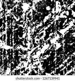 Grunge black and white abstract background. Vintage old surface in scratches, chips, cracks. Pattern for printing dirt, stains, scuffs. Texture monochrome dark