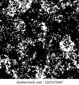 Grunge black and white abstract background. Vintage old surface in scratches, chips, cracks. Pattern for printing dirt, stains, scuffs. Texture monochrome dark