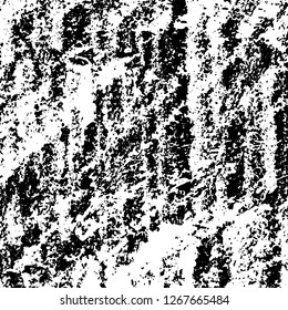 Grunge black and white abstract background. Vintage old surface in scratches, chips, cracks. Pattern for printing dirt, stains, scuffs. Texture monochrome dark