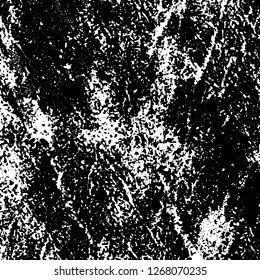 Grunge black and white abstract background. Vintage old surface in scratches, chips, cracks. Pattern for printing dirt, stains, scuffs. Texture monochrome dark