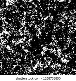 Grunge black and white abstract background. Vintage old surface in scratches, chips, cracks. Pattern for printing dirt, stains, scuffs. Texture monochrome dark
