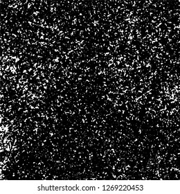Grunge black and white abstract background. Vintage old surface in scratches, chips, cracks. Pattern for printing dirt, stains, scuffs. Texture monochrome dark