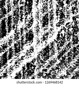 Grunge black and white abstract background. Vintage old surface in scratches, chips, cracks. Pattern for printing dirt, stains, scuffs. Texture monochrome dark