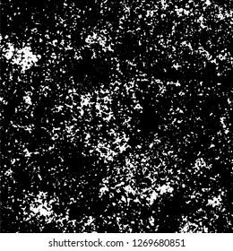 Grunge black and white abstract background. Vintage old surface in scratches, chips, cracks. Pattern for printing dirt, stains, scuffs. Texture monochrome dark