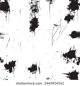 Fondo abstracto blanco y negro del grunge. Diseño de textura superpuesta estresada. Ilustración vectorial.