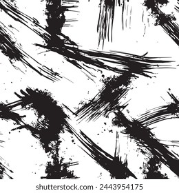 Fondo abstracto blanco y negro del grunge. Diseño de textura superpuesta estresada. Ilustración vectorial.