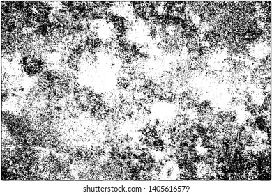 Grunge is black and white. Abstract dark background. Vector pattern of dust, cracks