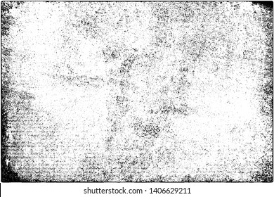 Grunge is black and white. Abstract dark background. Vector pattern of dust, cracks