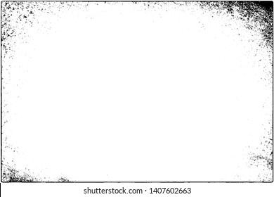 Grunge is black and white. Abstract dark background. Vector pattern of dust, cracks