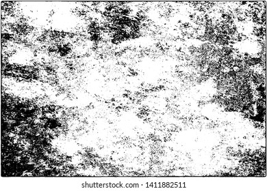 Grunge is black and white. Abstract dark background. Vector pattern of dust, cracks