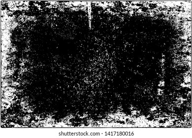 Grunge is black and white. Abstract dark background. Vector pattern of dust, cracks