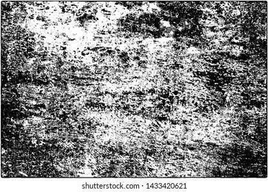 Grunge is black and white. Abstract dark background. Vector pattern of dust, cracks
