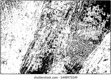 Grunge is black and white. Abstract dark background. Vector pattern of dust, cracks