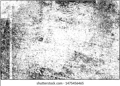 Grunge is black and white. Abstract dark background. Vector pattern of dust, cracks