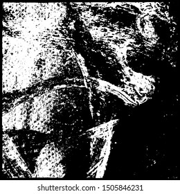 Grunge is black and white. Abstract dark texture. The pattern is monochrome for the backdrop. Chaotic dirty spots
