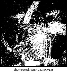 Grunge is black and white. Abstract dark texture. The pattern is monochrome for the backdrop. Chaotic dirty spots