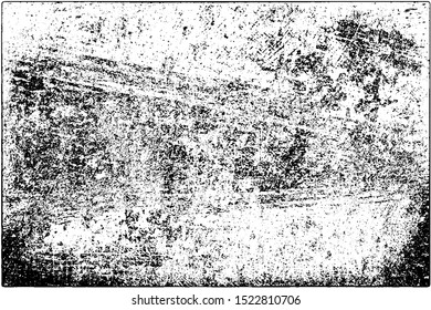 Grunge is black and white. Abstract dark background. Vector pattern of dust, cracks