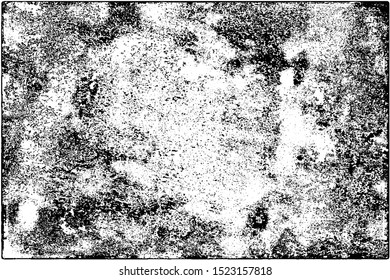 Grunge is black and white. Abstract dark background. Vector pattern of dust, cracks