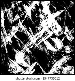 Grunge is black and white. Abstract dark texture. The pattern is monochrome for the backdrop. Chaotic dirty spots
