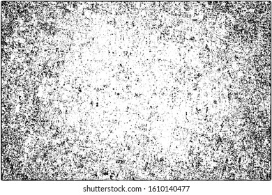 Grunge is black and white. Abstract dark background. Vector pattern of dust, cracks