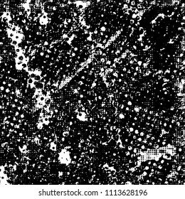 Grunge is black and white. Abstract halftone monochrome