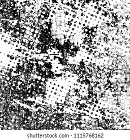 Grunge is black and white. Abstract halftone monochrome