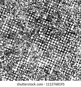 Grunge is black and white. Abstract halftone monochrome