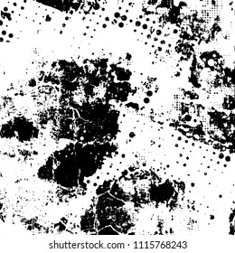Grunge is black and white. Abstract halftone monochrome