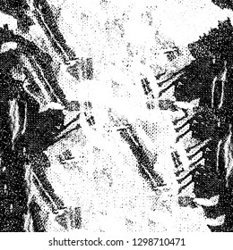 Grunge is black and white. Abstract monochrome vector background