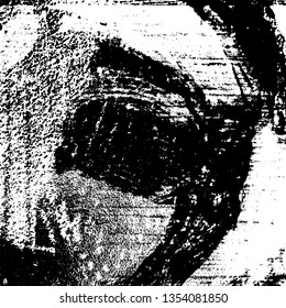 Grunge is black and white. Abstract monochrome texture