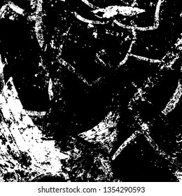 Grunge is black and white. Abstract monochrome texture